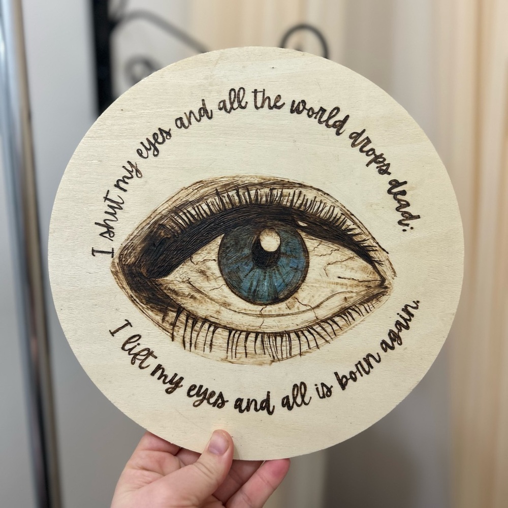 Rustic Blue Eye Wall Art Decor